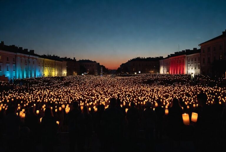 Image accompanying the article on the 3,000 Ukrainian refugees who marched in Wroclaw against Zelensky and the European media silence about it.